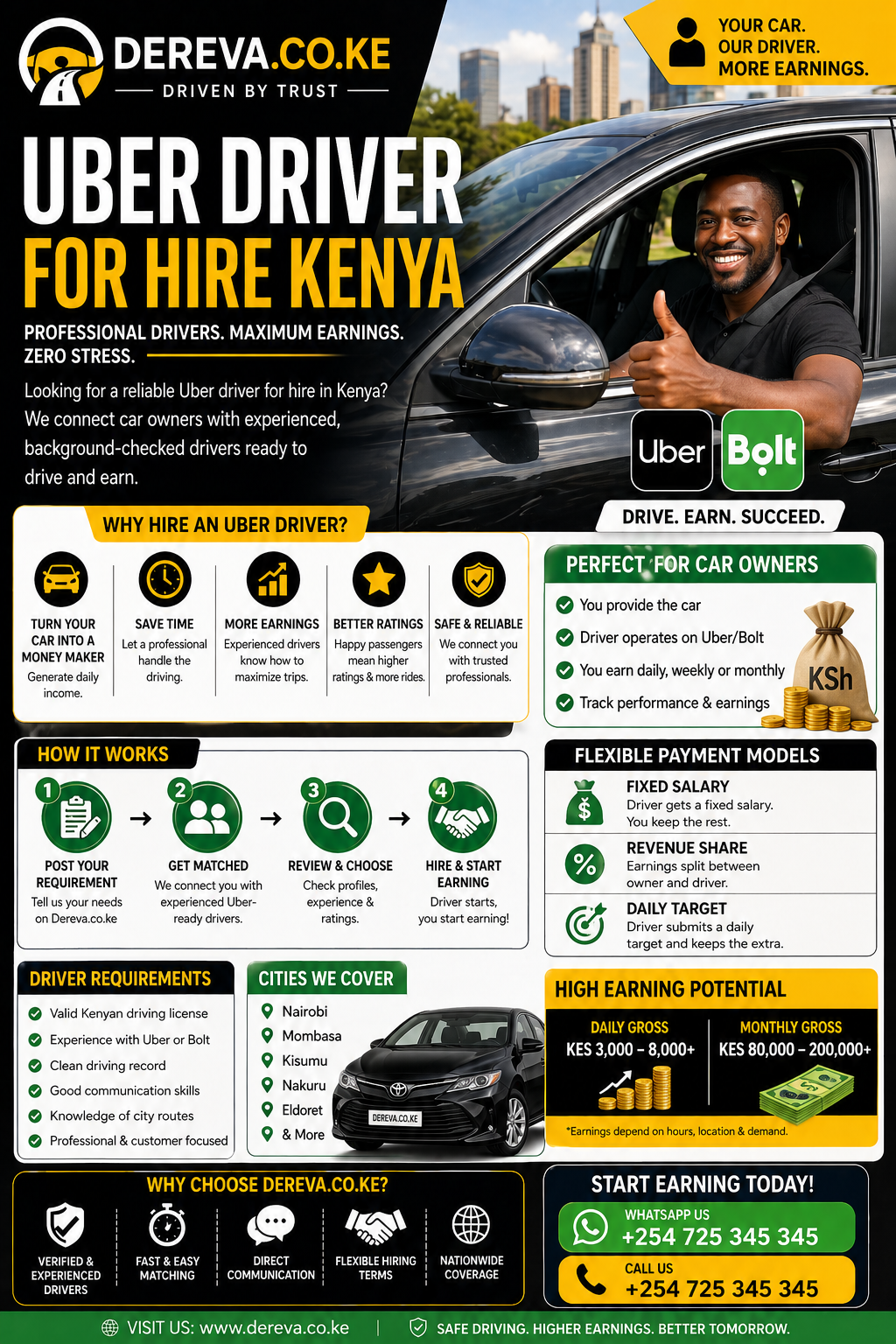 Uber Driver for Hire Kenya