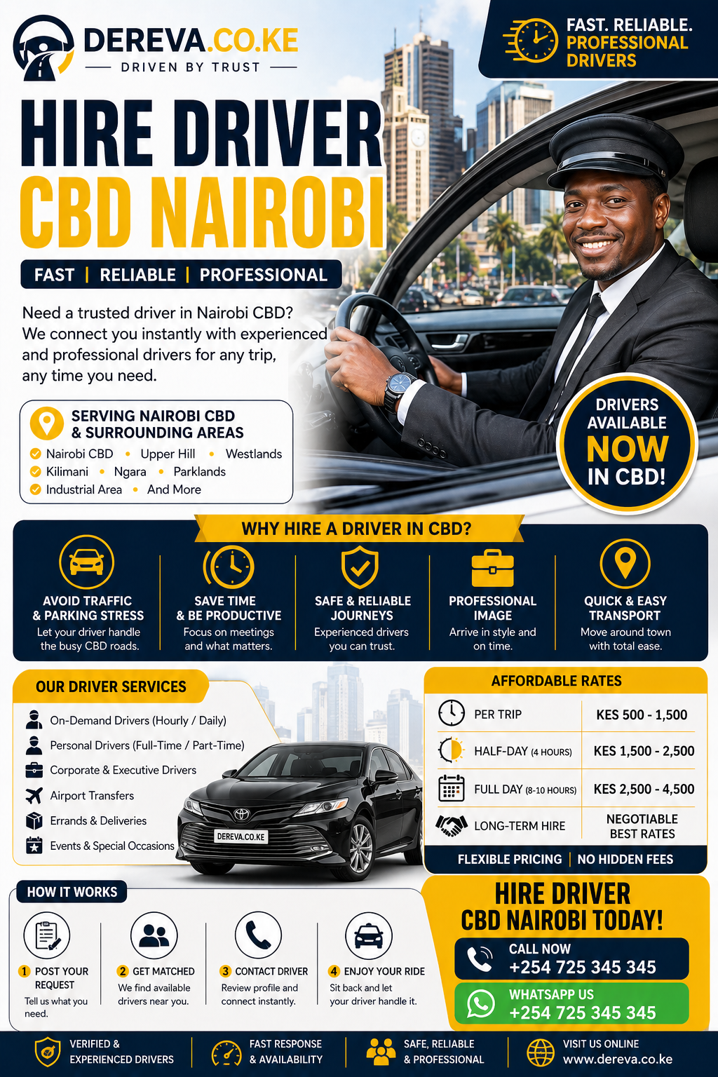 Hire Driver CBD Nairobi 