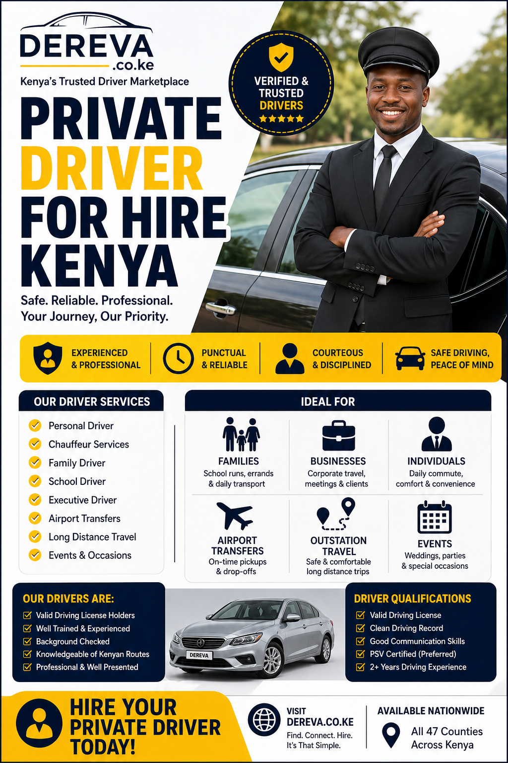 Private Driver for Hire Kenya 