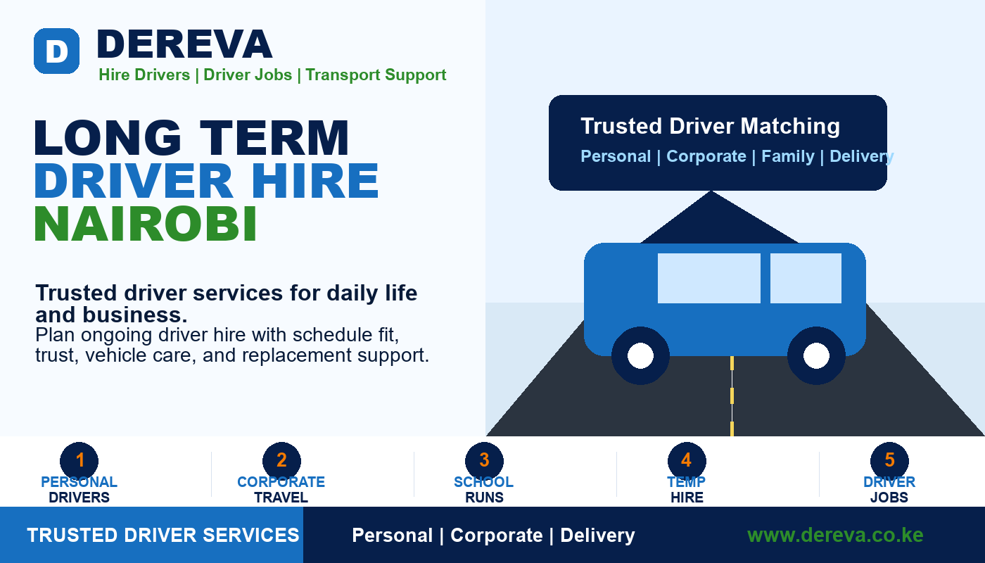 Long Term Driver Hire Nairobi by Dereva Kenya