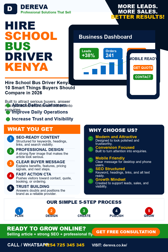Hire School Bus Driver Kenya: 10 Smart Things Buyers Should Compare in 2026