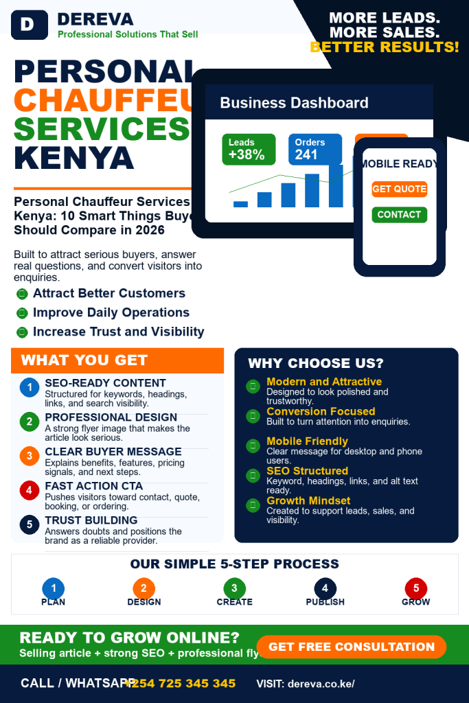Personal Chauffeur Services Kenya: 10 Smart Things Buyers Should Compare in 2026
