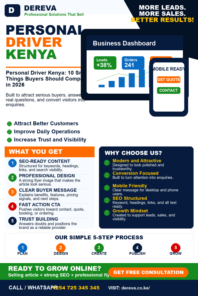 Personal Driver Kenya: 10 Smart Things Buyers Should Compare in 2026