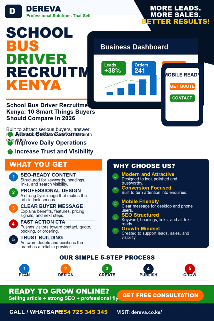 School Bus Driver Recruitment Kenya: 10 Smart Things Buyers Should Compare in 2026