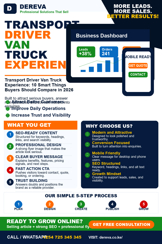 Transport Driver Van Truck Experience: 10 Smart Things Buyers Should Compare in 2026