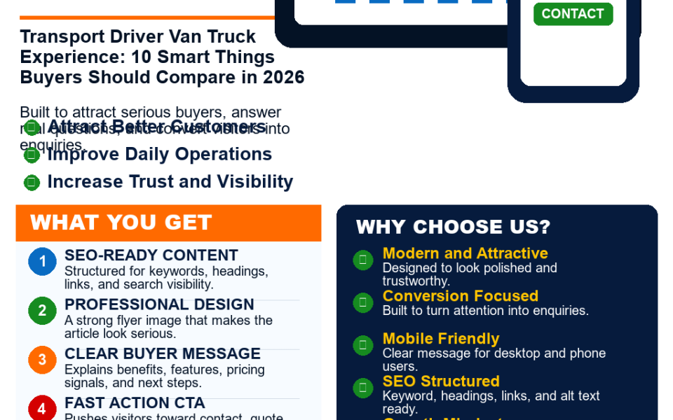 Transport Driver Van Truck Experience: 10 Smart Things Buyers Should Compare in 2026