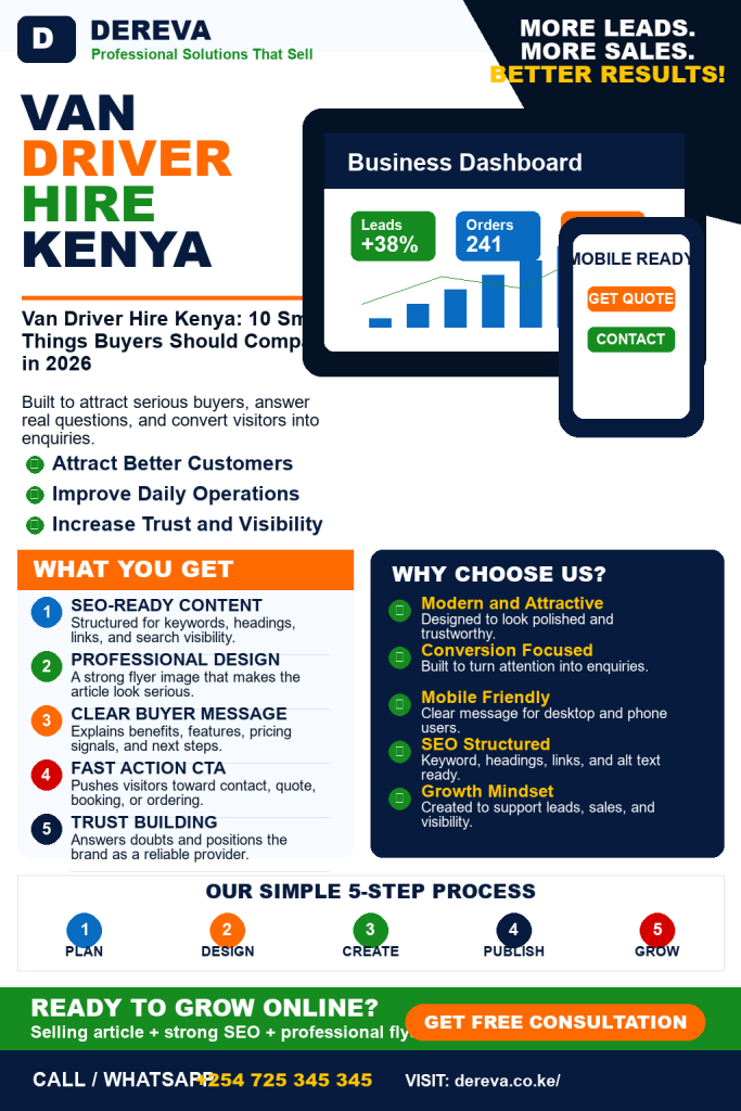 Van Driver Hire Kenya: 10 Smart Things Buyers Should Compare in 2026