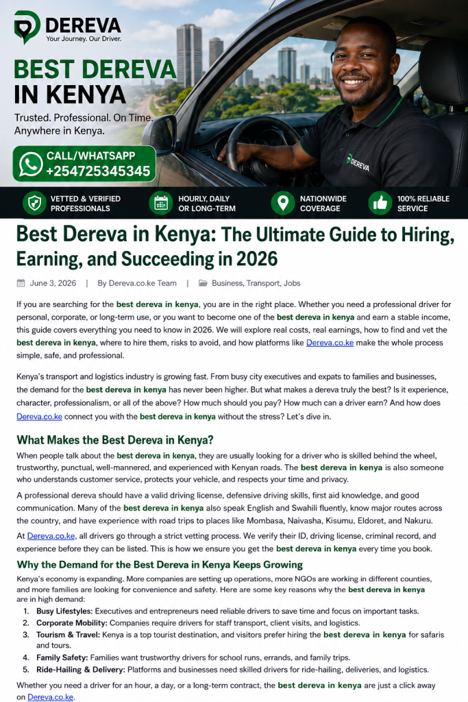 dereva kenya
