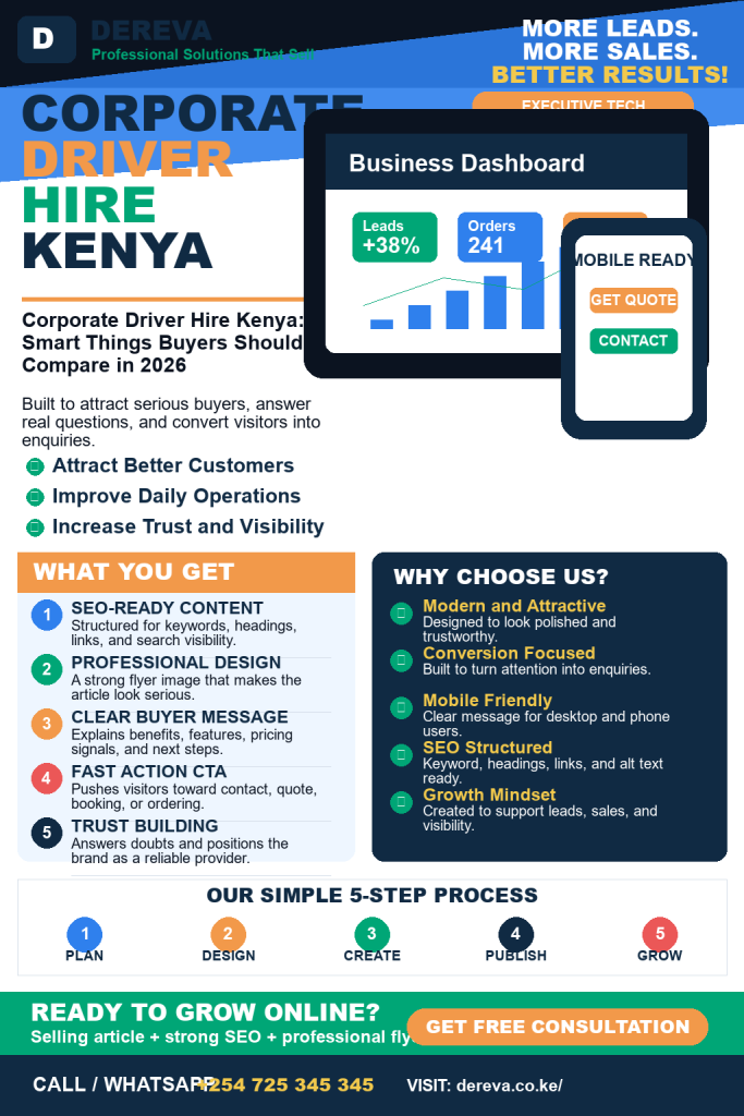 Corporate Driver Hire Kenya: 10 Smart Things Buyers Should Compare in 2026