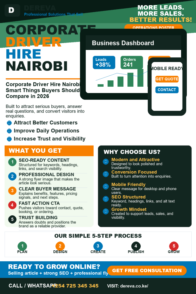 Corporate Driver Hire Nairobi: 10 Smart Things Buyers Should Compare in 2026
