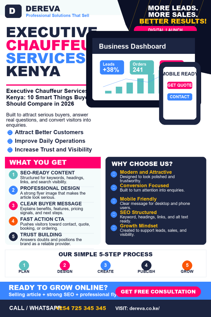 Executive Chauffeur Services Kenya: 10 Smart Things Buyers Should Compare in 2026