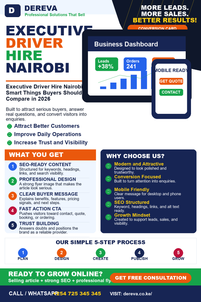 Executive Driver Hire Nairobi: 10 Smart Things Buyers Should Compare in 2026