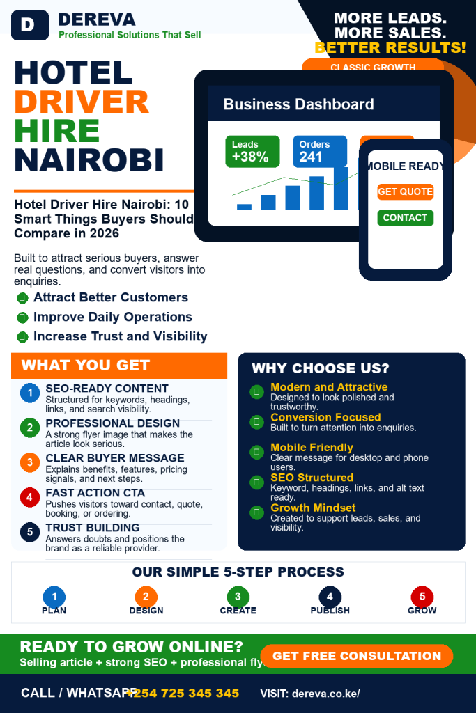 Hotel Driver Hire Nairobi: 10 Smart Things Buyers Should Compare in 2026