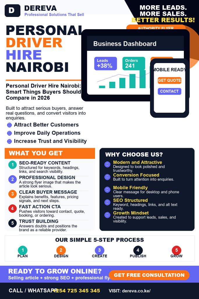 Personal Driver Hire Nairobi: 10 Smart Things Buyers Should Compare in 2026