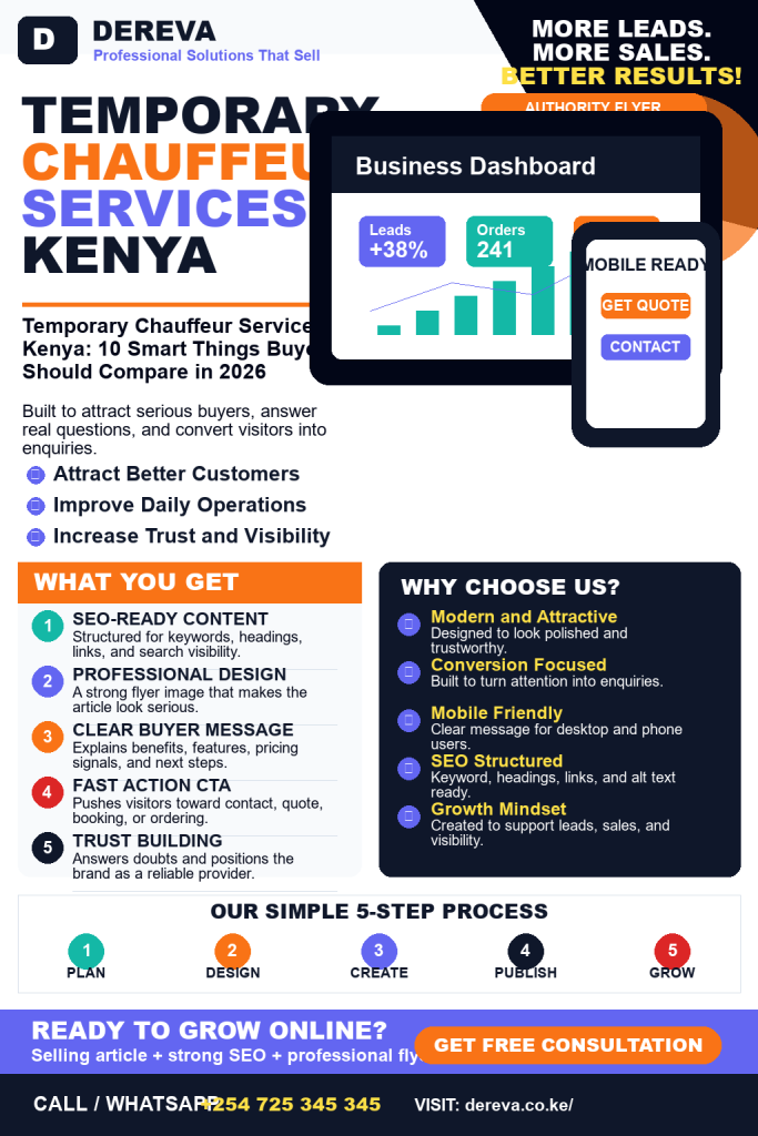 Temporary Chauffeur Services Kenya: 10 Smart Things Buyers Should Compare in 2026