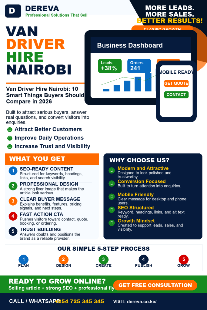 Van Driver Hire Nairobi: 10 Smart Things Buyers Should Compare in 2026